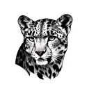 Snow Leopard tattoo design idea