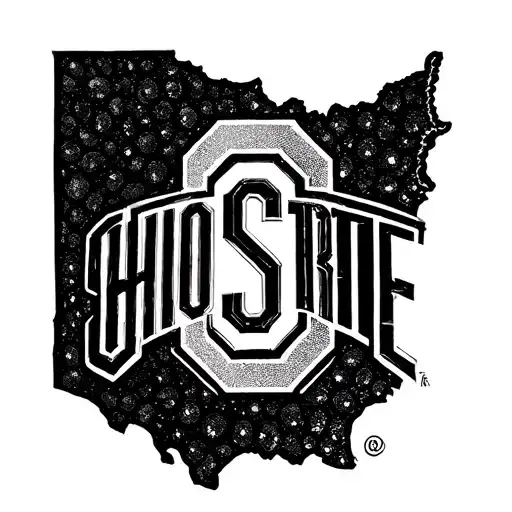 ohio state logo combined tattoo design idea