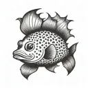 puffer fish tattoo design idea