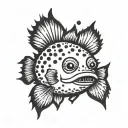 puffer fish tattoo design idea