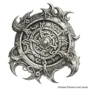 viking shield tattoo design idea