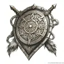 viking shield tattoo design idea