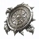 viking shield tattoo design idea