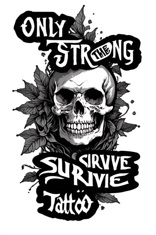 only the strong survive tattoo design idea