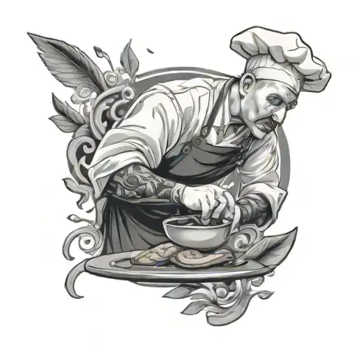 chef preparing tattoo design idea