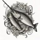 fishing stronger the more faithful dad memorial tattoo design idea