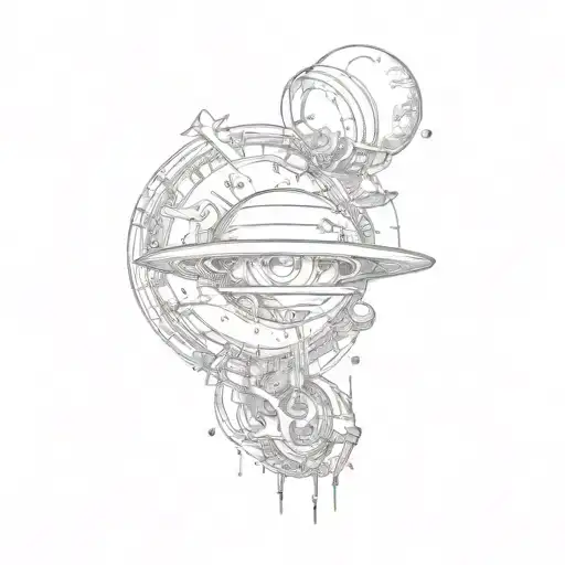 Saturn tattoo design idea
