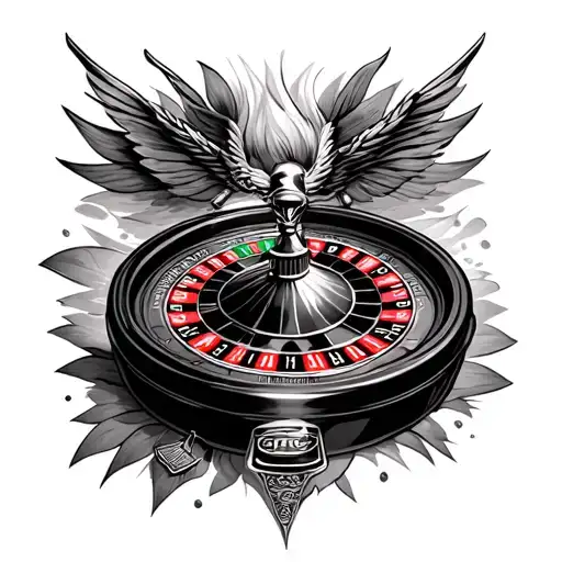 Roulette tattoo design idea