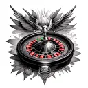 Roulette tattoo design idea