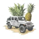 jeep gladiator mountain pineapples tattoo design idea