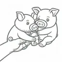 pig stuffed animal holding hands with a teddy bear. best friend tattoo of our childhood stuffed animals holding hands.th tattoo design idea