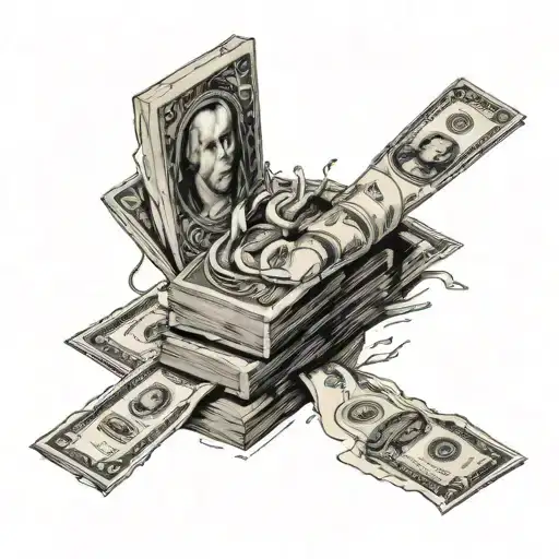 dirty money tattoo design idea