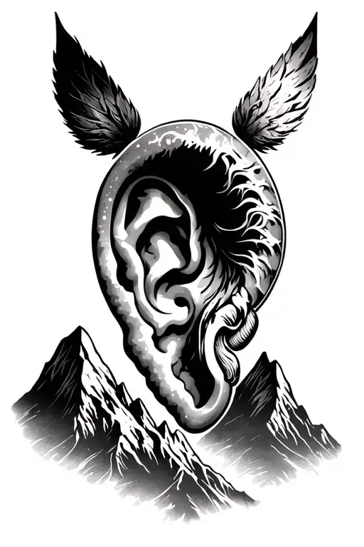 salt lake city mountain range ear tattoo design tattoo design idea