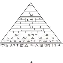 Egyptian pyramid made from protection and authority glyphs tattoo design idea