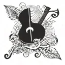 oasis music note tattoo design idea