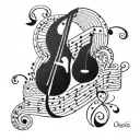 oasis music note tattoo design idea