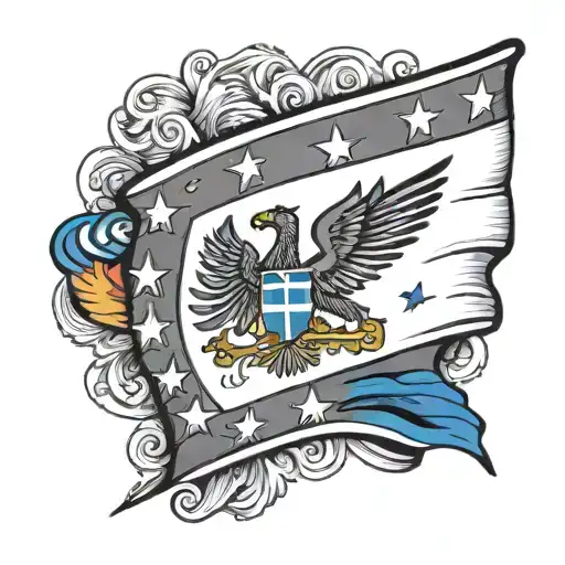 arm band with philippine flag with quebec and canada logo tattoo design idea