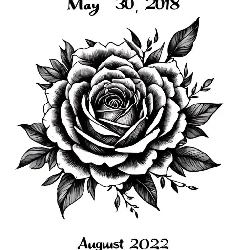 May 30, 2018 and August 25, 2022 forever tattoo design idea