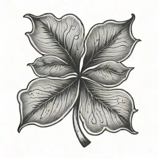 5 clover leaf clover tattoo design idea