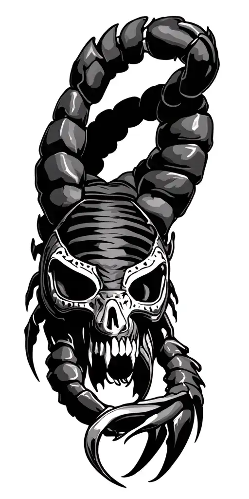 Scorpion, family, 1994, money, Mexican dead mask, deadly sin loyalty tattoo design idea