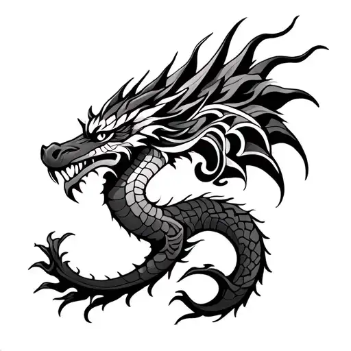 dragon polynesian samoan tattoo design tattoo design idea