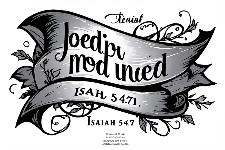 Bible verse Isaiah 54:17 tattoo design idea