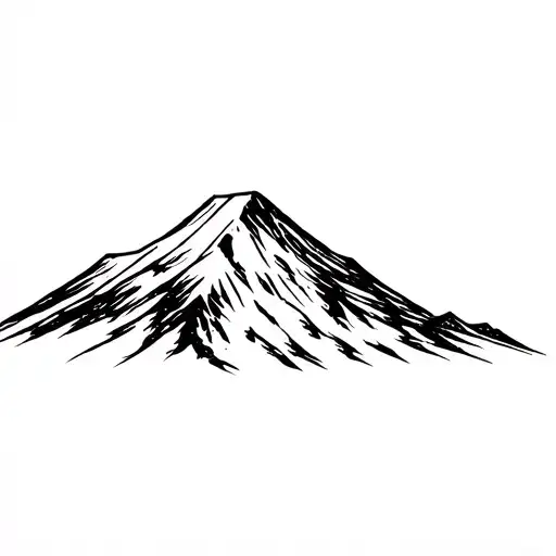 mount st helens current day with crater from eruption tattoo design idea