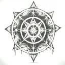 nuclear symbol tattoo design idea