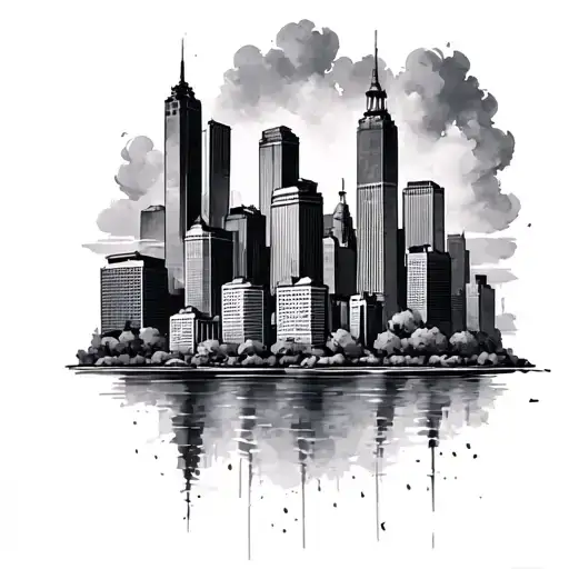 Philly Skyline tattoo design idea