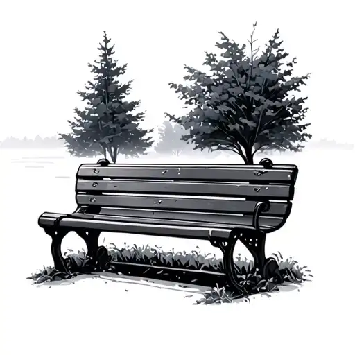 Park Bench tattoo design idea