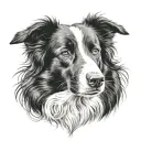 border collie tattoo design idea