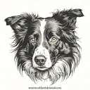 border collie tattoo design idea