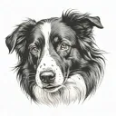 border collie tattoo design idea
