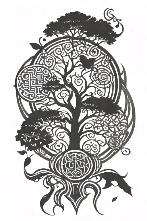 tree of life tattoo design idea