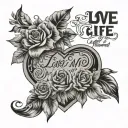 chest tattoo this quote “ I love my life, because you gave it to me, i love you, because you were my everything - mom tattoo design idea