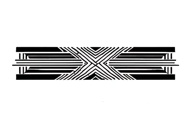 black bar sign tattoo design idea