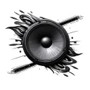 Subwoofer tattoo design idea