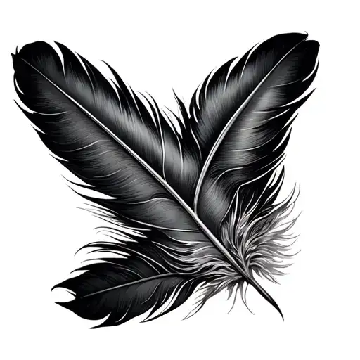 Black Feather tattoo design idea