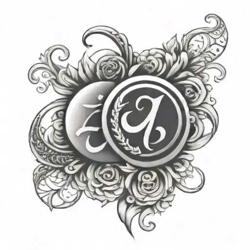 AJH male female symbols incorporated tattoo design idea
