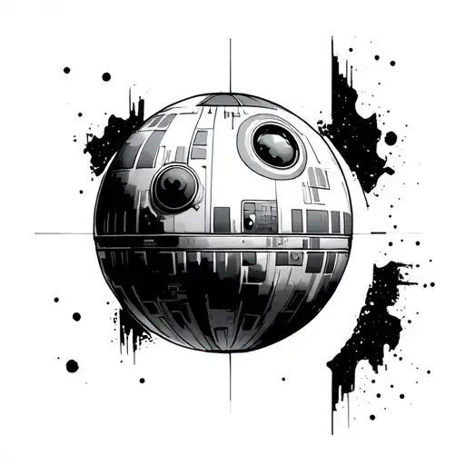 Death Star tattoo design idea