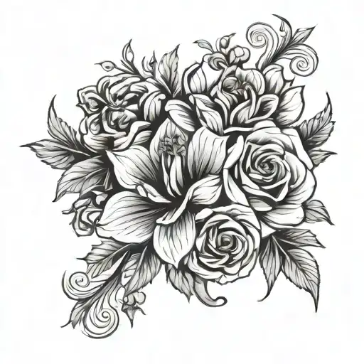 floral filler for between tattoos tattoo design idea