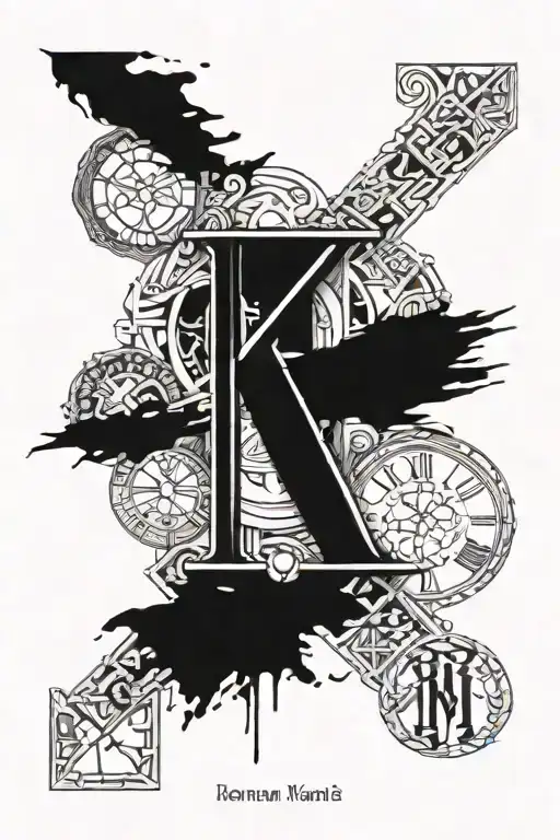 1997 Roman Numerals tattoo design idea