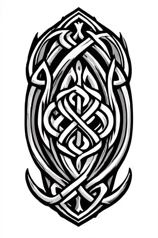 norse knotwork representing fate tattoo design idea