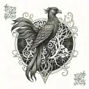 Phoenix Bird Inside A Tree Of Life tattoo design idea