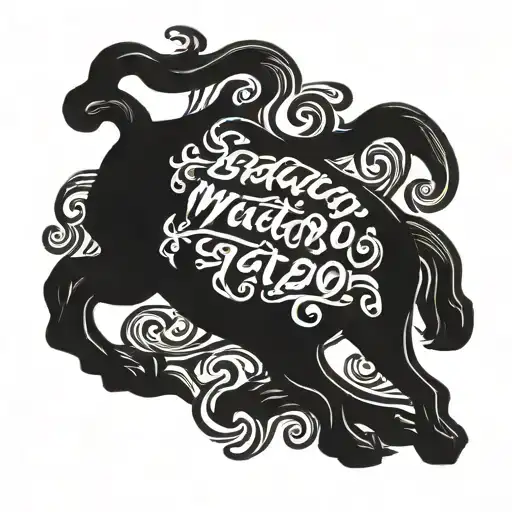 the matador text tattoo design idea
