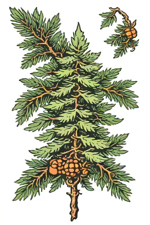 Evergreen Tree tattoo design idea