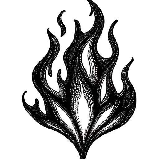 flame symbolizing warmth tattoo design idea
