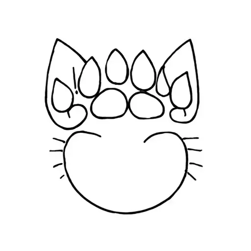 cat paws cute style tattoo design idea