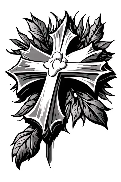 Catholic cross tattoo tattoo design idea