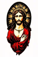 corazon de jesus christ tattoo design idea